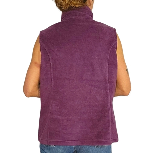 Columbia Cozy Fleece Vest Size X Large Purple - Picture 3 of 5